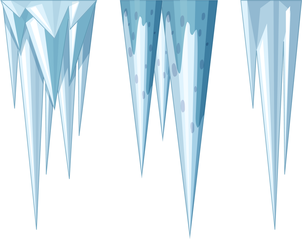 Set of Icicle in cartoon style